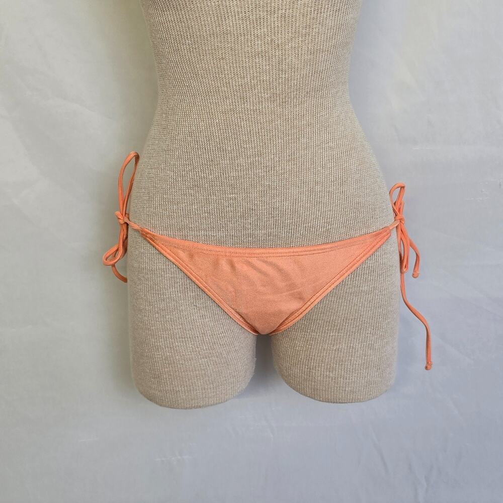 Damsel Bikini Swim Bottoms Women's M Orange Side Tie NWT